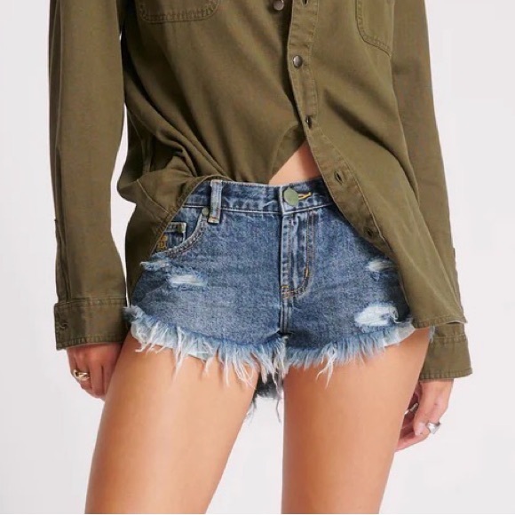 Free People Pants - Free People Denim Distressed Women Shorts 28